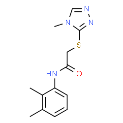ChemSpider 2D Image | N-(2,3-Dimethylphenyl)-2-[(4-methyl-4H-1,2,4-triazol-3-yl)sulfanyl]acetamide | C13H16N4OS