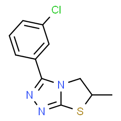 ChemSpider 2D Image | 3-(3-Chlorophenyl)-6-methyl-5,6-dihydro[1,3]thiazolo[2,3-c][1,2,4]triazole | C11H10ClN3S