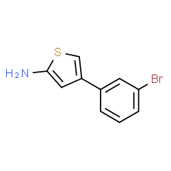 ChemSpider 2D Image | 4-(3-Bromophenyl)-2-thiophenamine | C10H8BrNS