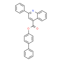 ChemSpider 2D Image | 4-Biphenylyl 2-phenyl-4-quinolinecarboxylate | C28H19NO2