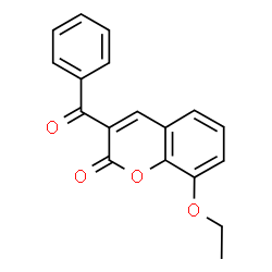 ChemSpider 2D Image | 3-Benzoyl-8-ethoxy-2H-chromen-2-one | C18H14O4