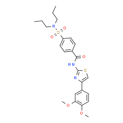 ChemSpider 2D Image | N-[4-(3,4-Dimethoxyphenyl)-1,3-thiazol-2-yl]-4-(dipropylsulfamoyl)benzamide | C24H29N3O5S2