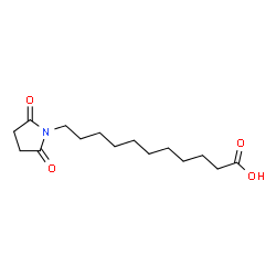 ChemSpider 2D Image | 11-(2,5-Dioxo-1-pyrrolidinyl)undecanoic acid | C15H25NO4
