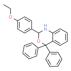 ChemSpider 2D Image | 2-(4-Ethoxyphenyl)-4,4-diphenyl-1,4-dihydro-2H-3,1-benzoxazine | C28H25NO2