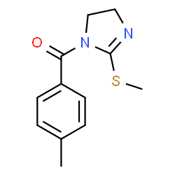 ChemSpider 2D Image | (4-Methylphenyl)[2-(methylsulfanyl)-4,5-dihydro-1H-imidazol-1-yl]methanone | C12H14N2OS