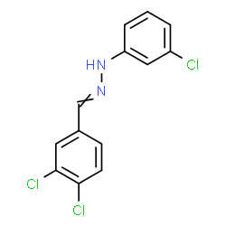 ChemSpider 2D Image | 1-(3-Chlorophenyl)-2-(3,4-dichlorobenzylidene)hydrazine | C13H9Cl3N2