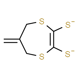 ChemSpider 2D Image | 6-Methylene-6,7-dihydro-5H-1,4-dithiepine-2,3-bis(thiolate) | C6H6S4