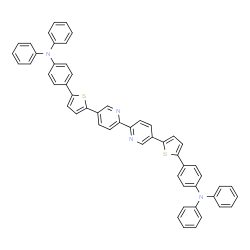 ChemSpider 2D Image | 4,4'-(2,2'-Bipyridine-5,5'-diyldi-5,2-thienediyl)bis(N,N-diphenylaniline) | C54H38N4S2