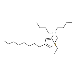 ChemSpider 2D Image | Tributyl(4-octyl-2-thienyl)stannane | C24H46SSn