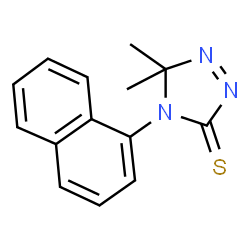 ChemSpider 2D Image | 5,5-Dimethyl-4-(1-naphthyl)-4,5-dihydro-3H-1,2,4-triazole-3-thione | C14H13N3S