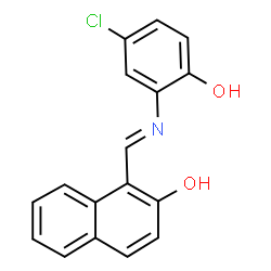 ChemSpider 2D Image | 1-{(E)-[(5-Chloro-2-hydroxyphenyl)imino]methyl}-2-naphthol | C17H12ClNO2