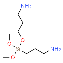 ChemSpider 2D Image | 3-[(3-Aminopropoxy)(dimethoxy)silyl]-1-propanamine | C8H22N2O3Si