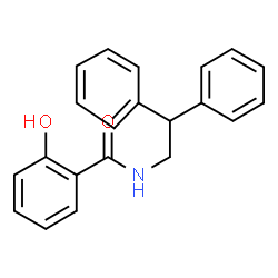 ChemSpider 2D Image | N-(2,2-Diphenylethyl)-2-hydroxybenzamide | C21H19NO2