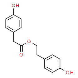 ChemSpider 2D Image | 2-(4-Hydroxyphenyl)ethyl (4-hydroxyphenyl)acetate | C16H16O4