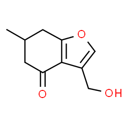 ChemSpider 2D Image | 3-(Hydroxymethyl)-6-methyl-6,7-dihydro-1-benzofuran-4(5H)-one | C10H12O3