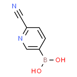 ChemSpider 2D Image | (6-Cyano-3-pyridinyl)boronic acid | C6H5BN2O2