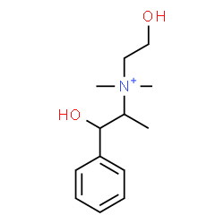 ChemSpider 2D Image | 1-Hydroxy-N-(2-hydroxyethyl)-N,N-dimethyl-1-phenyl-2-propanaminium | C13H22NO2
