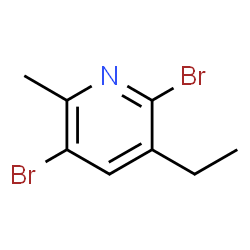 ChemSpider 2D Image | 2,5-Dibromo-3-ethyl-6-methylpyridine | C8H9Br2N