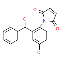 ChemSpider 2D Image | 1-(2-Benzoyl-4-chlorophenyl)-1H-pyrrole-2,5-dione | C17H10ClNO3