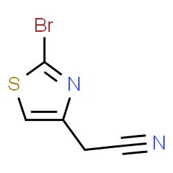 ChemSpider 2D Image | 2-(2-bromothiazol-4-yl)acetonitrile | C5H3BrN2S