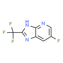 ChemSpider 2D Image | 6-Fluoro-2-(trifluoromethyl)-3H-imidazo[4,5-b]pyridine | C7H3F4N3