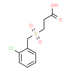 ChemSpider 2D Image | 3-[(2-Chlorobenzyl)sulfonyl]propanoic acid | C10H11ClO4S