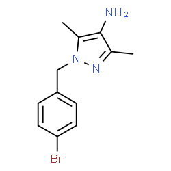 ChemSpider 2D Image | 1-(4-Bromobenzyl)-3,5-dimethyl-1H-pyrazol-4-amine | C12H14BrN3