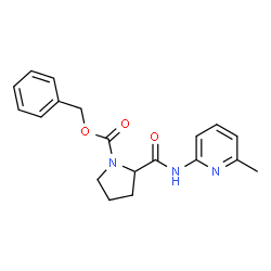 ChemSpider 2D Image | Benzyl 2-[(6-methyl-2-pyridinyl)carbamoyl]-1-pyrrolidinecarboxylate | C19H21N3O3