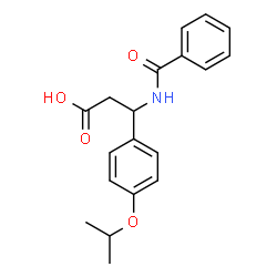 ChemSpider 2D Image | 3-(Benzoylamino)-3-(4-isopropoxyphenyl)propanoic acid | C19H21NO4