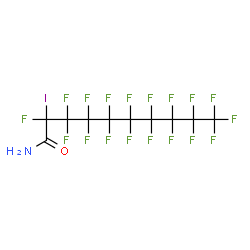 ChemSpider 2D Image | 2,3,3,4,4,5,5,6,6,7,7,8,8,9,9,10,10,10-Octadecafluoro-2-iododecanamide | C10H2F18INO