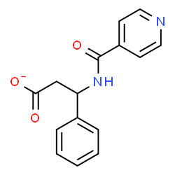 ChemSpider 2D Image | 3-(Isonicotinoylamino)-3-phenylpropanoate | C15H13N2O3