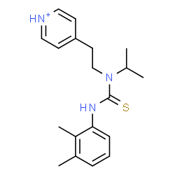 ChemSpider 2D Image | 4-(2-{[(2,3-Dimethylphenyl)carbamothioyl](isopropyl)amino}ethyl)pyridinium | C19H26N3S