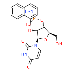 ChemSpider 2D Image | 3'-O-[Amino(hydroxy)phosphino]-2'-O-1-naphthyluridine | C19H20N3O7P