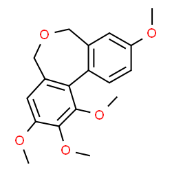 ChemSpider 2D Image | 1,2,3,9-Tetramethoxy-5,7-dihydrodibenzo[c,e]oxepine | C18H20O5