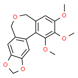 ChemSpider 2D Image | 1,2,3-Trimethoxy-5,7-dihydro-6,9,11-trioxabenzo[3,4]cyclohepta[1,2-f]indene | C18H18O6
