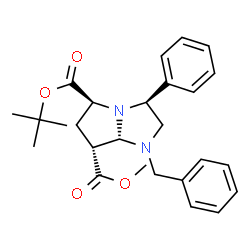 ChemSpider 2D Image | 7-Methyl 5-(2-methyl-2-propanyl) (3S,5S,7R,7aS)-1-benzyl-3-phenylhexahydro-1H-pyrrolo[1,2-a]imidazole-5,7-dicarboxylate | C26H32N2O4