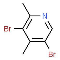 ChemSpider 2D Image | 3,5-Dibromo-2,4-dimethylpyridine | C7H7Br2N