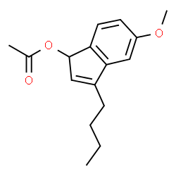 ChemSpider 2D Image | 3-Butyl-5-methoxy-1H-inden-1-yl acetate | C16H20O3