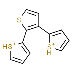 ChemSpider 2D Image | 2,2'-(2,3-Thienediyl)dithiophenium | C12H10S3
