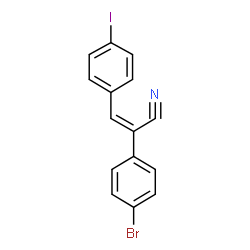 ChemSpider 2D Image | (2Z)-2-(4-Bromophenyl)-3-(4-iodophenyl)acrylonitrile | C15H9BrIN