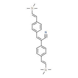 ChemSpider 2D Image | (2Z)-2,3-Bis{4-[(E)-2-(trimethylsilyl)vinyl]phenyl}acrylonitrile | C25H31NSi2