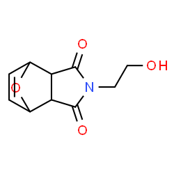 ChemSpider 2D Image | 4-(2-Hydroxyethyl)-10-oxa-4-azatricyclo[5.2.1.0~2,6~]dec-8-ene-3,5-dione | C10H11NO4