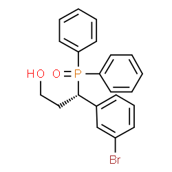 ChemSpider 2D Image | (3S)-3-(3-Bromophenyl)-3-(diphenylphosphoryl)-1-propanol | C21H20BrO2P