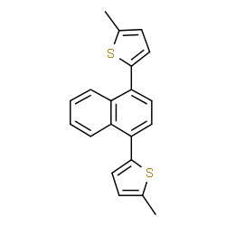 ChemSpider 2D Image | 2,2'-(1,4-Naphthalenediyl)bis(5-methylthiophene) | C20H16S2