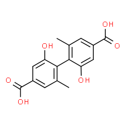 ChemSpider 2D Image | 2,2'-Dihydroxy-6,6'-dimethyl-4,4'-biphenyldicarboxylic acid | C16H14O6