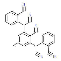 ChemSpider 2D Image | 2,6-Bis[cyano(2-cyanophenyl)methyl]-4-methylbenzonitrile | C26H15N5