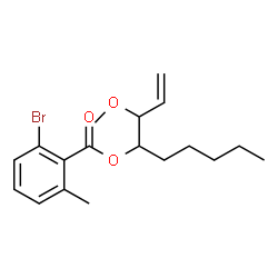 ChemSpider 2D Image | 3-Methoxy-1-nonen-4-yl 2-bromo-6-methylbenzoate | C18H25BrO3