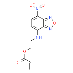 ChemSpider 2D Image | 2-[(7-Nitro-2,1,3-benzoxadiazol-4-yl)amino]ethyl acrylate | C11H10N4O5