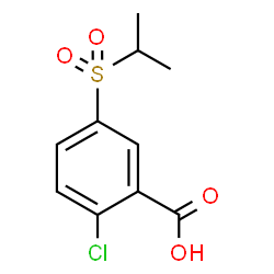 ChemSpider 2D Image | 2-Chloro-5-(isopropylsulfonyl)benzoic acid | C10H11ClO4S