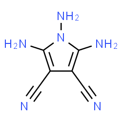 ChemSpider 2D Image | 1,2,5-Triamino-1H-pyrrole-3,4-dicarbonitrile | C6H6N6